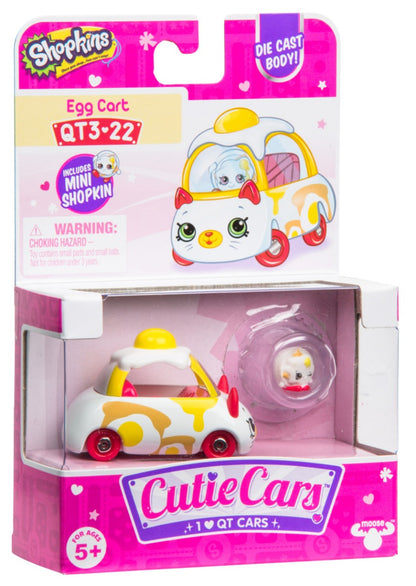 CUTIE CARS SHOPKINS S3 W2 SINGLE PACK QT3-22 EGG CART