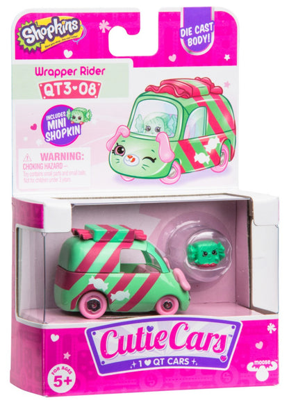 CUTIE CARS SHOPKINS S3 W2 SINGLE PACK QT3-08 WRAPPER RIDER