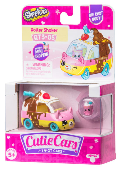 CUTIE CARS SHOPKINS S3 W2 SINGLE PACK QT3-05 ROLLER SHAKER