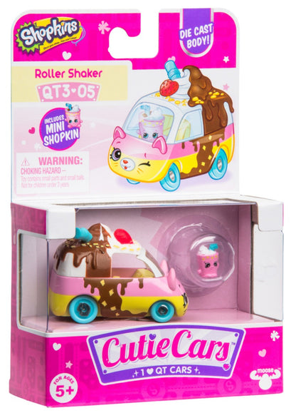 CUTIE CARS SHOPKINS S3 W2 SINGLE PACK QT3-05 ROLLER SHAKER