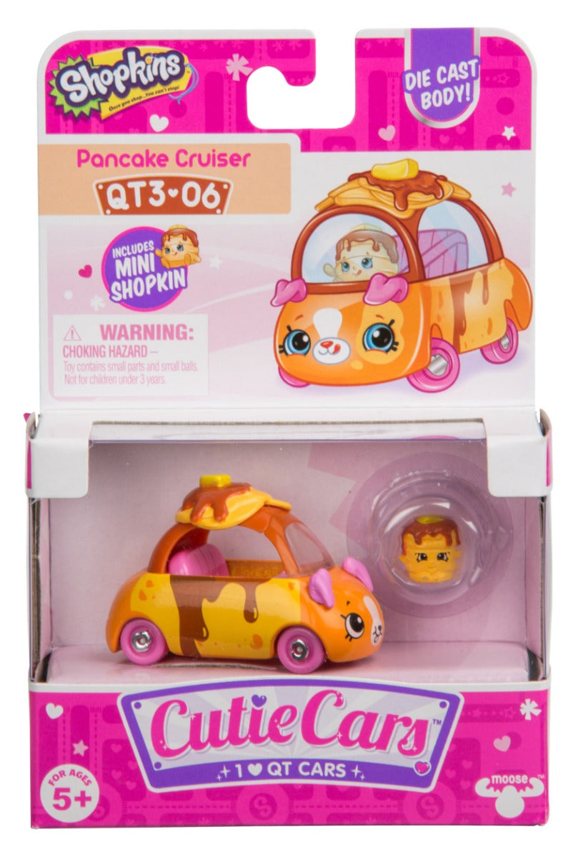 CUTIE CARS SHOPKINS S3 W2 SINGLE PACK QT3-06 PANCAKE CRUISER