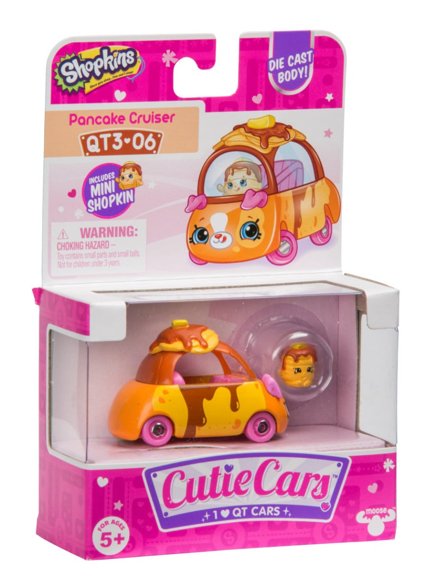CUTIE CARS SHOPKINS S3 W2 SINGLE PACK QT3-06 PANCAKE CRUISER