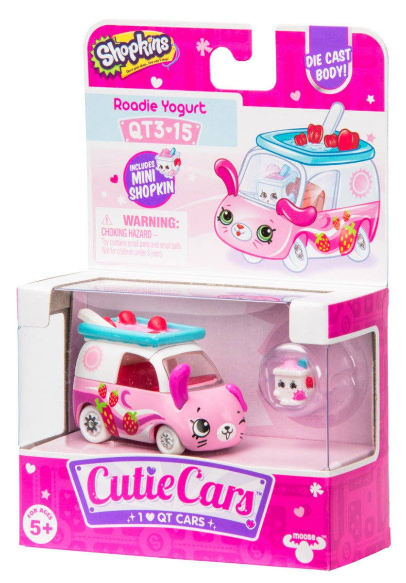 CUTIE CARS SHOPKINS S3 W3 SINGLE PACK QT3-15 ROADIE YOGURT