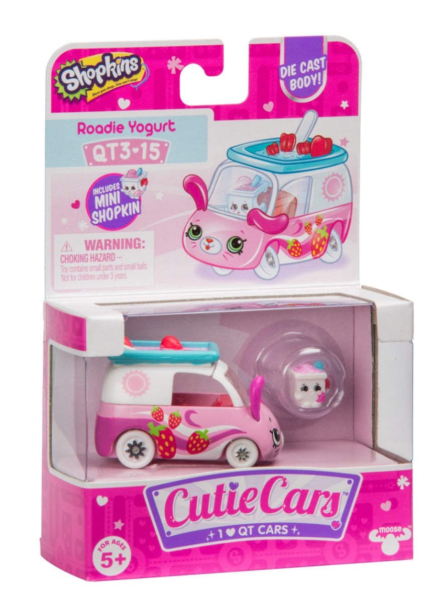 CUTIE CARS SHOPKINS S3 W3 SINGLE PACK QT3-15 ROADIE YOGURT