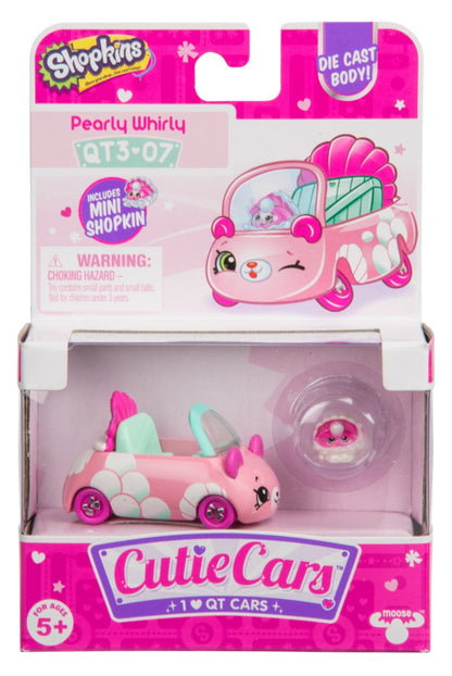 CUTIE CARS SHOPKINS S3 W3 SINGLE PACK QT3-07 PEARLY WHIRLY