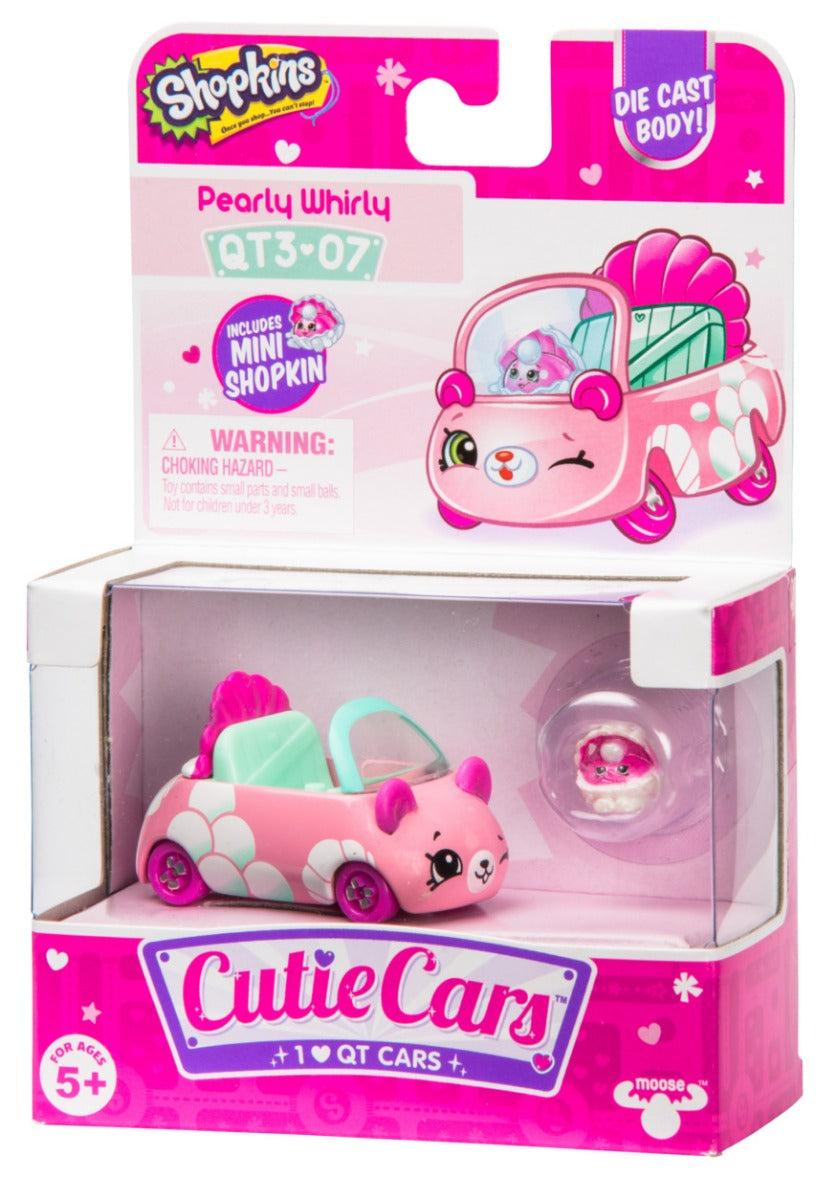 CUTIE CARS SHOPKINS S3 W3 SINGLE PACK QT3-07 PEARLY WHIRLY