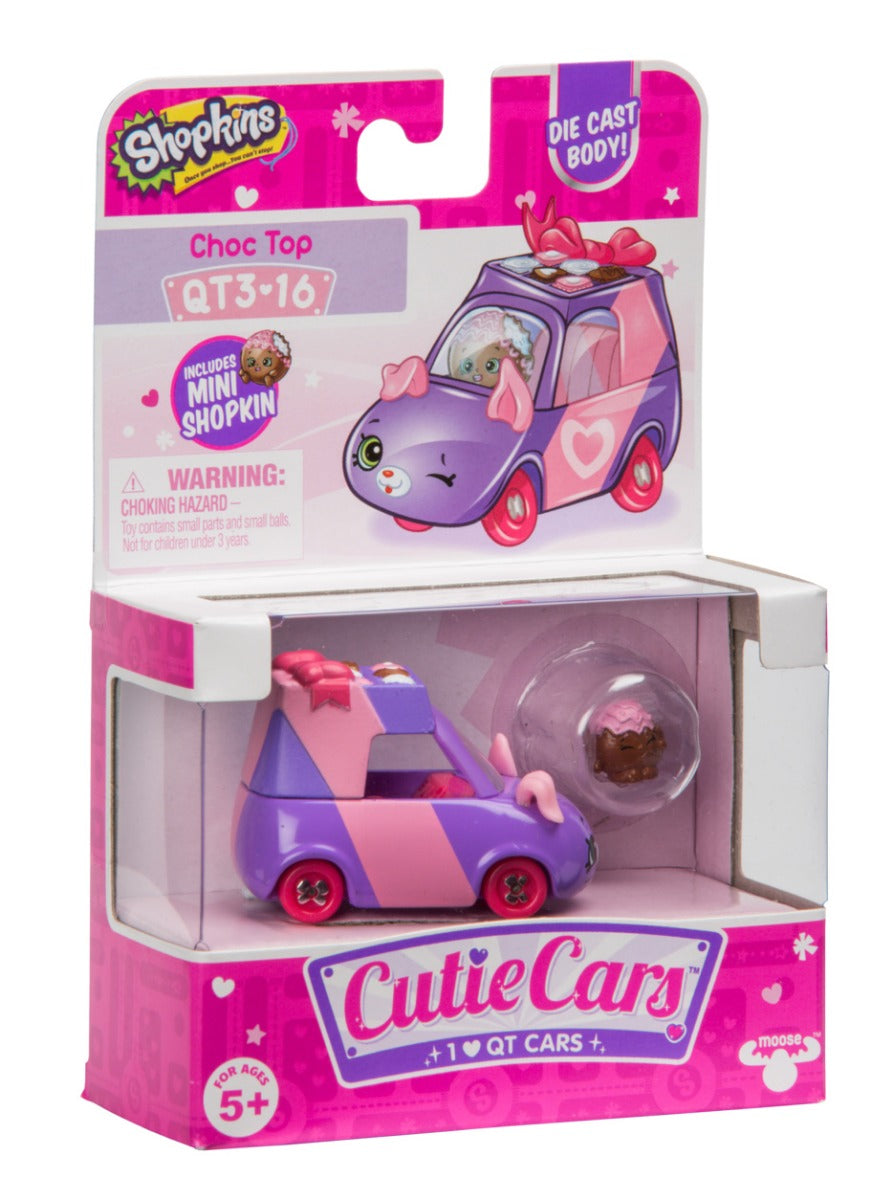 CUTIE CARS SHOPKINS S3 W3 SINGLE PACK QT3-16 CHOC TOP