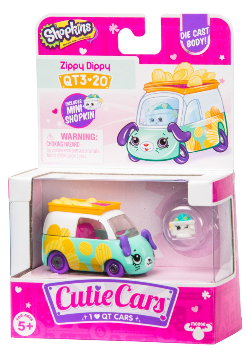 CUTIE CARS SHOPKINS S3 W3 SINGLE PACK QT3-20 ZIPPY DIPPY