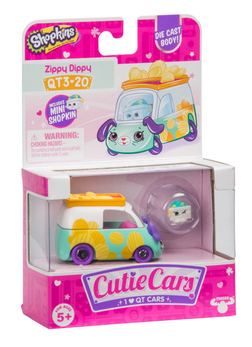 CUTIE CARS SHOPKINS S3 W3 SINGLE PACK QT3-20 ZIPPY DIPPY