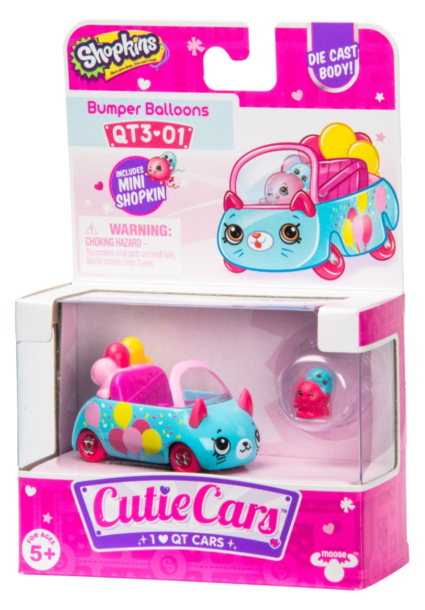 CUTIE CARS SHOPKINS S3 W3 SINGLE PACK QT3-01 BUMPER BALLOONS