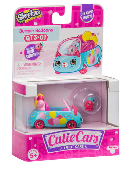 CUTIE CARS SHOPKINS S3 W3 SINGLE PACK QT3-01 BUMPER BALLOONS