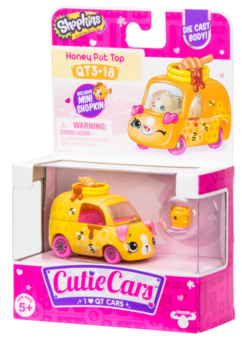CUTIE CARS SHOPKINS S3 W3 SINGLE PACK QT3-18 HONEY POT TOP
