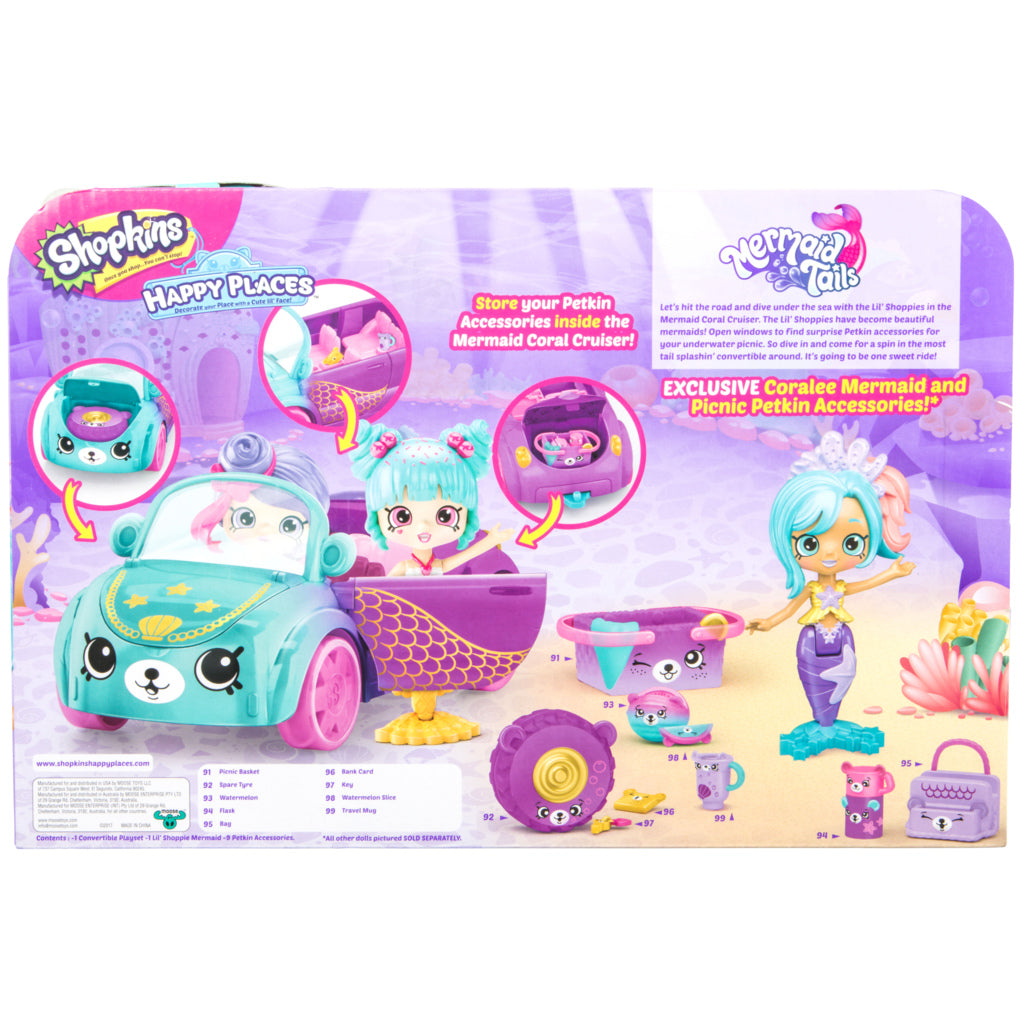 SHOPKINS HAPPY PLACES S6 MERMAID CORAL CRUISER