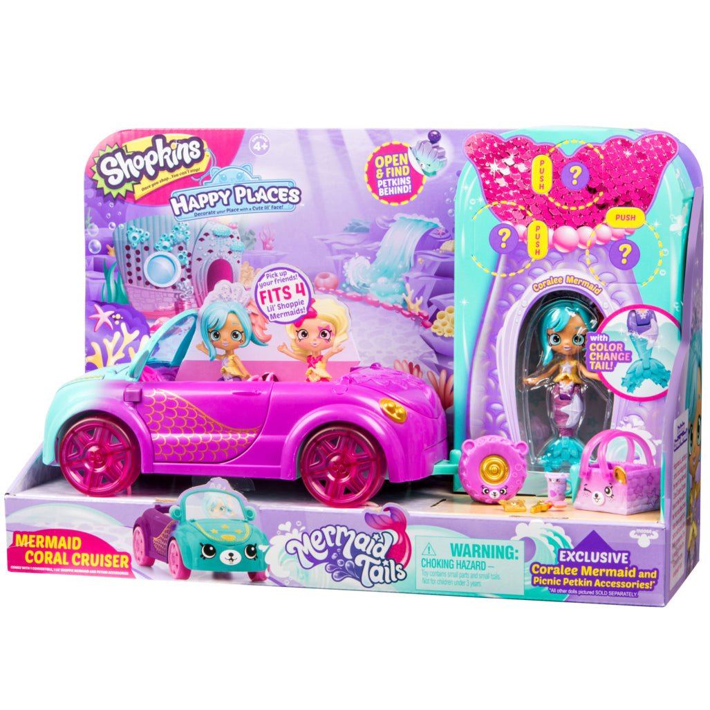 SHOPKINS HAPPY PLACES S6 MERMAID CORAL CRUISER