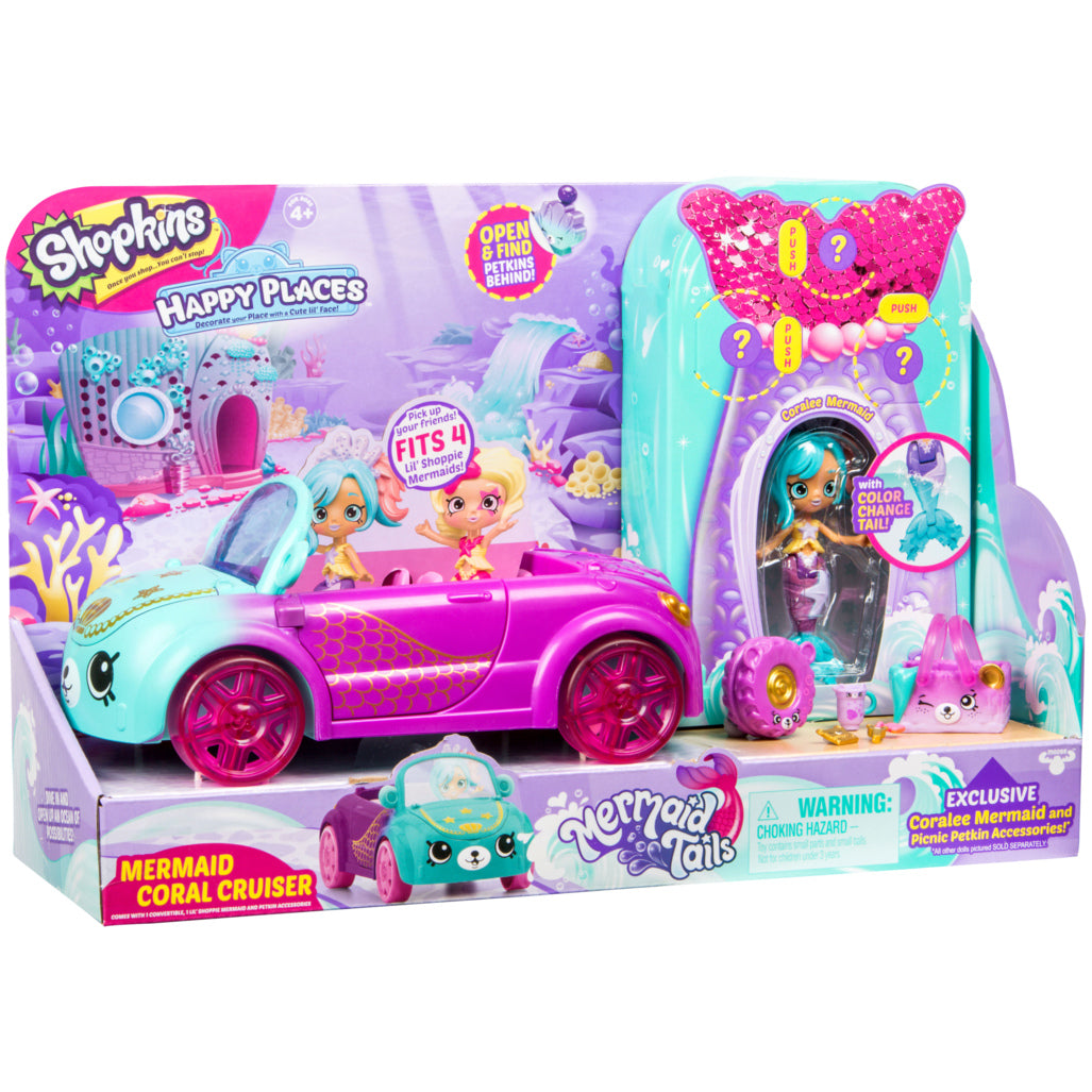 SHOPKINS HAPPY PLACES S6 MERMAID CORAL CRUISER