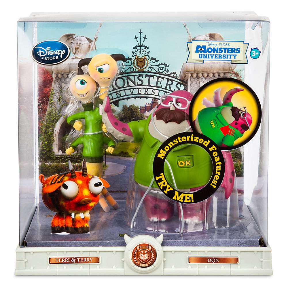 MONSTERS UNIVERSITY ACTION FIGURE SET Terri & Terry and Don