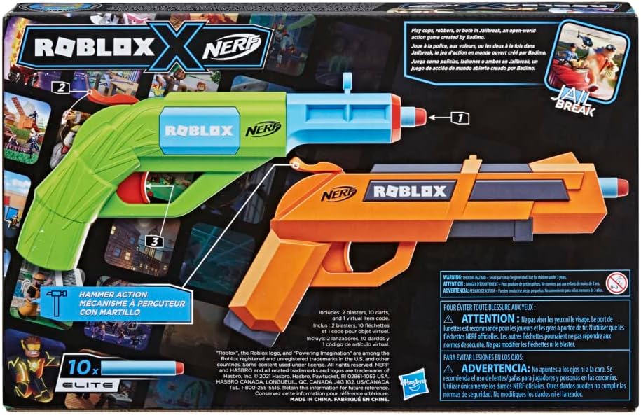 NERF ROBLOX JAILBREAK ARMORY BLASTERS 2 PACK