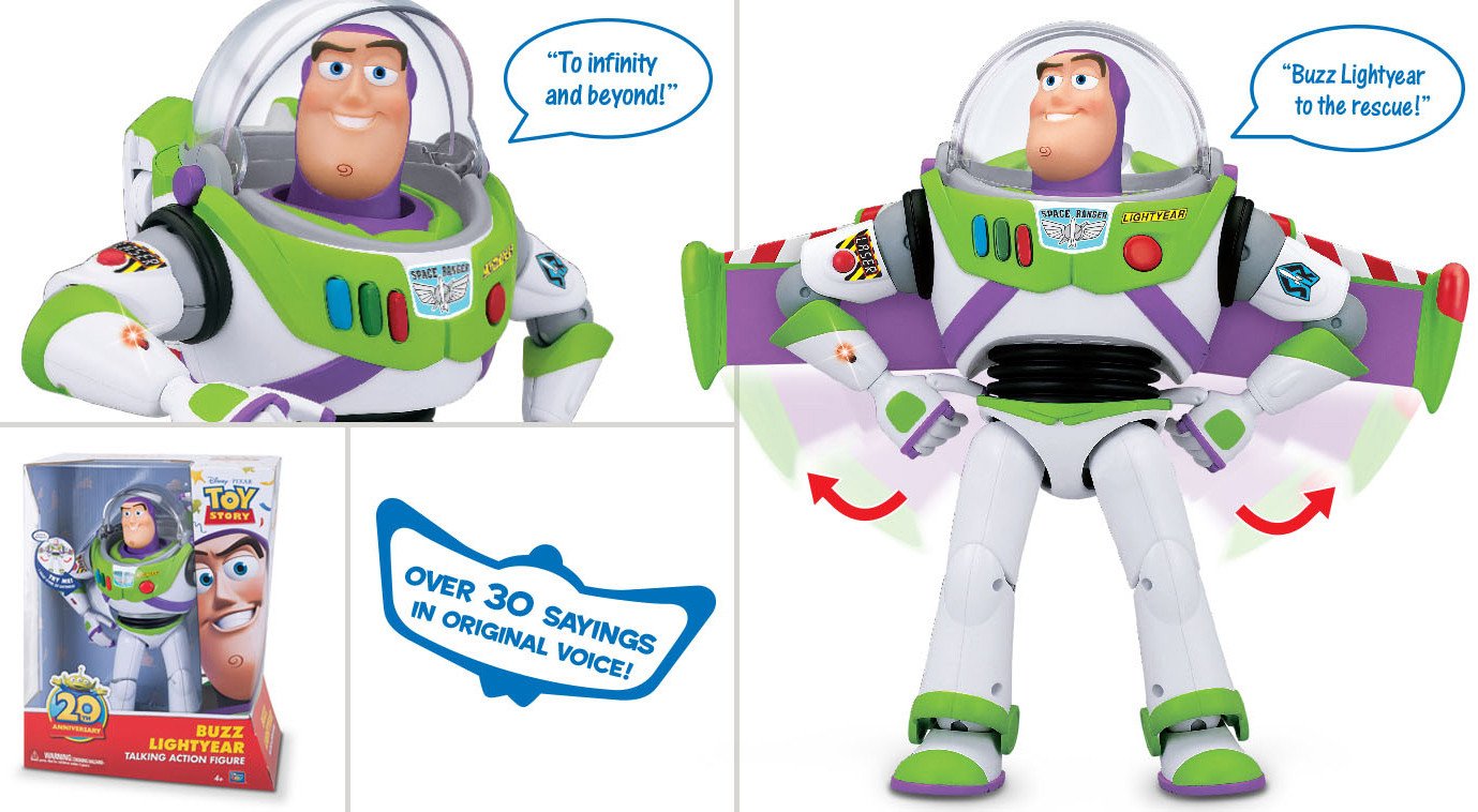 DISNEY TOY STORY 20TH ANNIVERSARY BUZZ LIGHTYEAR TALKING ACTION FIGURE
