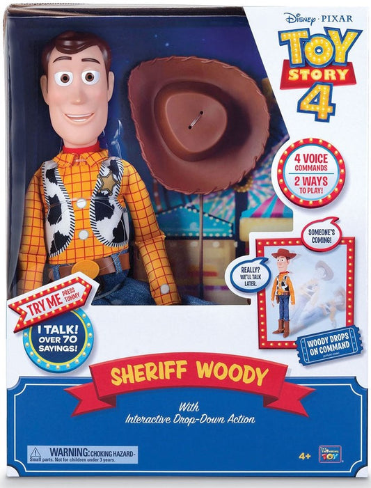 TOY STORY 4 SHERIFF WOODY with Interactive Drop-Down Action