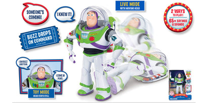 TOY STORY 4 BUZZ LIGHTYEAR with Interactive Drop-Down Action