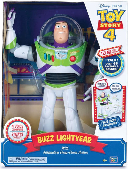 TOY STORY 4 BUZZ LIGHTYEAR with Interactive Drop-Down Action