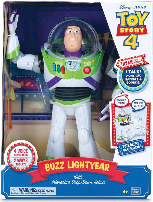 TOY STORY 4 BUZZ LIGHTYEAR with Interactive Drop-Down Action