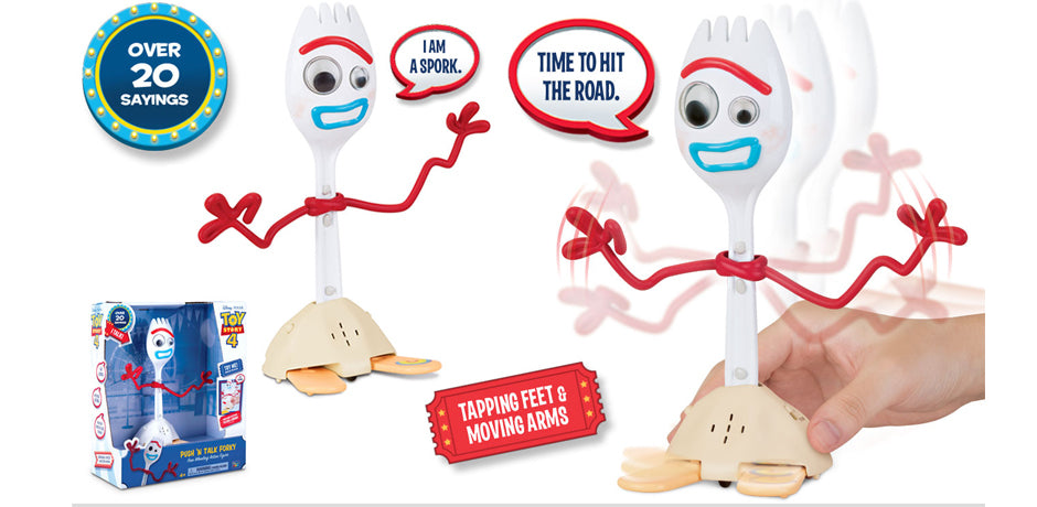 TOY STORY 4 DELUXE PUSH ‘N TALK FORKY Free Wheeling Action Figure