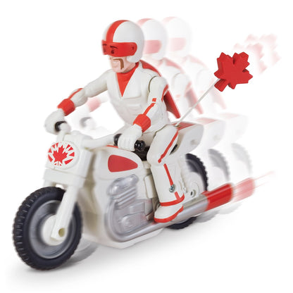TOY STORY 4 PULL 'N GO DUKE CABOOM With Motorcycle