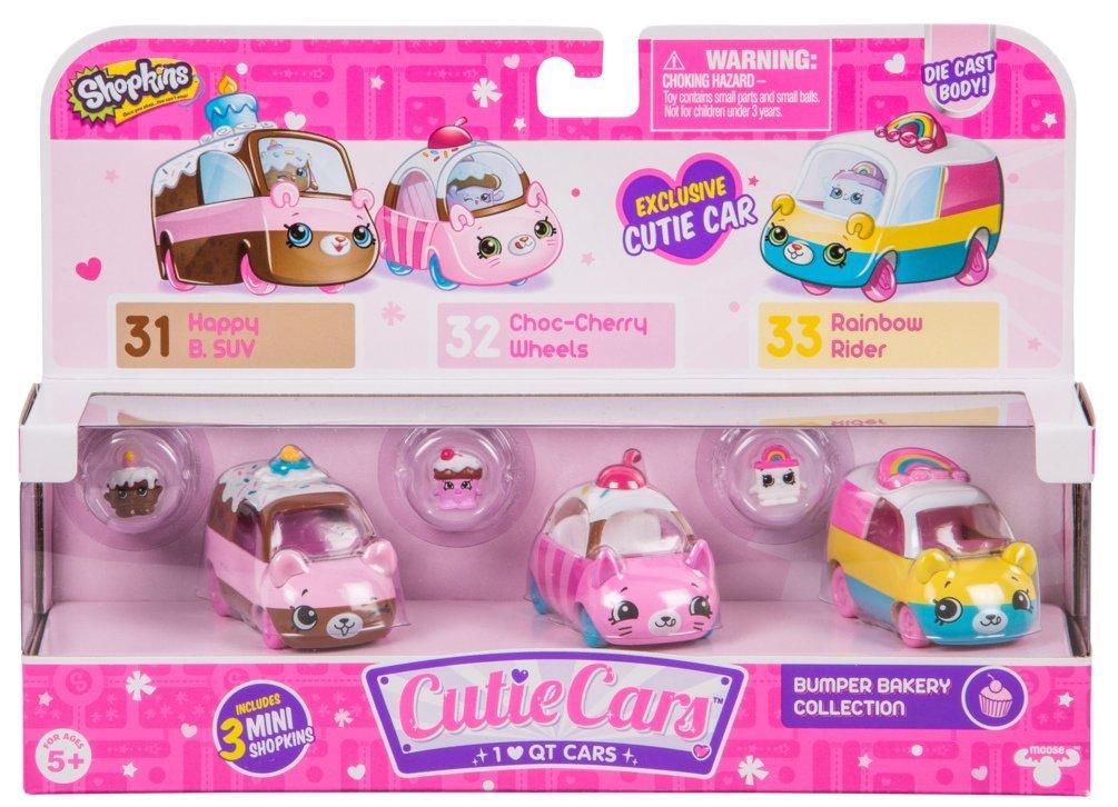 CUTIE CARS SHOPKINS S1 3 PACK BUMPER BAKERY