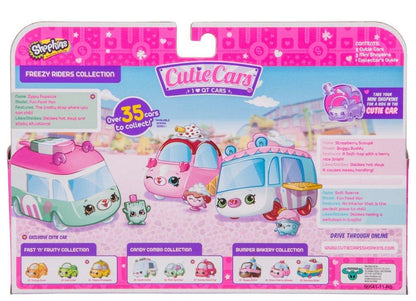 CUTIE CARS SHOPKINS S1 3 PACK FREEZY RIDERS