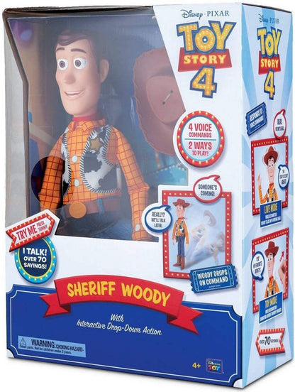 TOY STORY 4 SHERIFF WOODY with Interactive Drop-Down Action