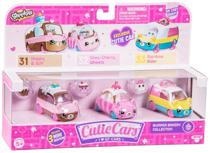 CUTIE CARS SHOPKINS S1 3 PACK BUMPER BAKERY