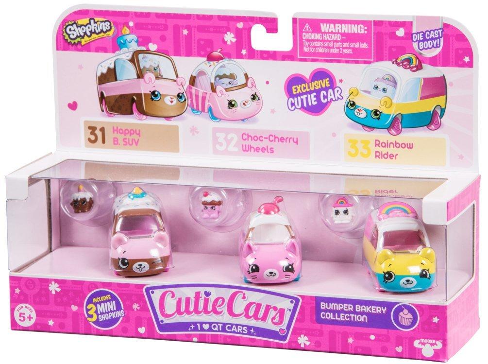 CUTIE CARS SHOPKINS S1 3 PACK BUMPER BAKERY