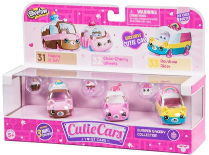 CUTIE CARS SHOPKINS S1 3 PACK BUMPER BAKERY