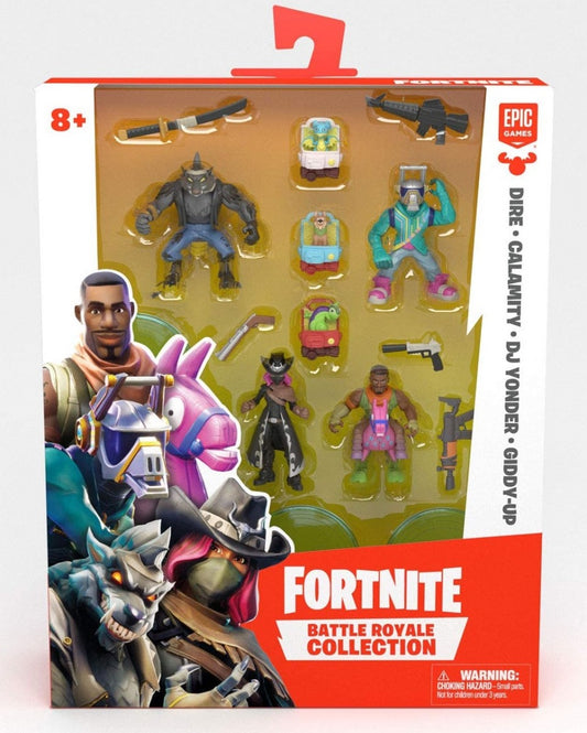 FORTNITE BATTLE ROYALE COLLECTION: SQUAD PACK (dire, calamity, dj yonder, giddy up)