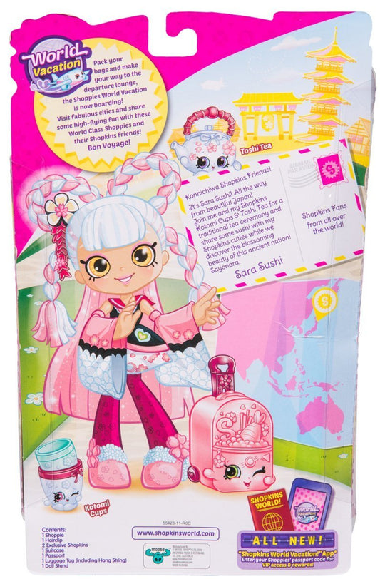SHOPKINS SHOPPIES S8 W2 THEMED DOLL SINGLE PACK SARA SUSHI