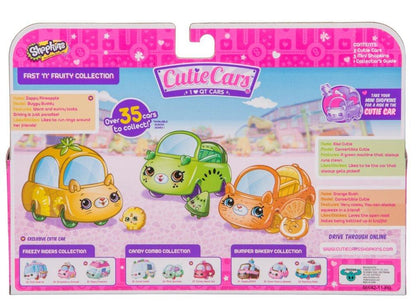 CUTIE CARS SHOPKINS S1 3 PACK FAST N FRUITY