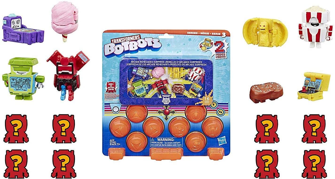 TRANSFORMERS TOYS BOTBOTS ARCADE RENEGADES SURPRISE 16 FIGURES PACK