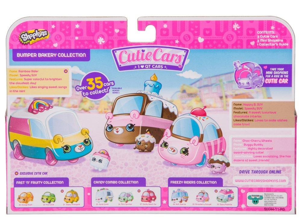 CUTIE CARS SHOPKINS S1 3 PACK BUMPER BAKERY