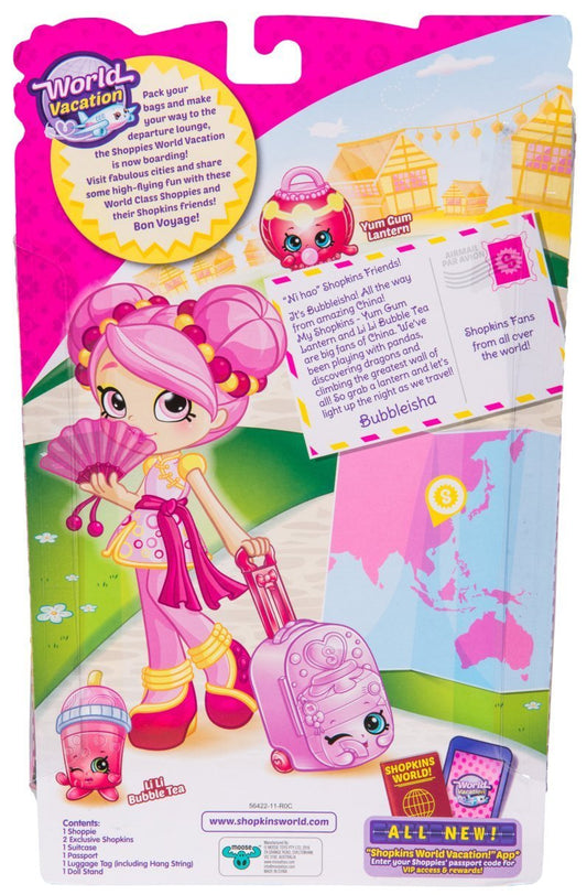 SHOPKINS SHOPPIES S8 W2 THEMED DOLL SINGLE PACK BUBBLEISHA