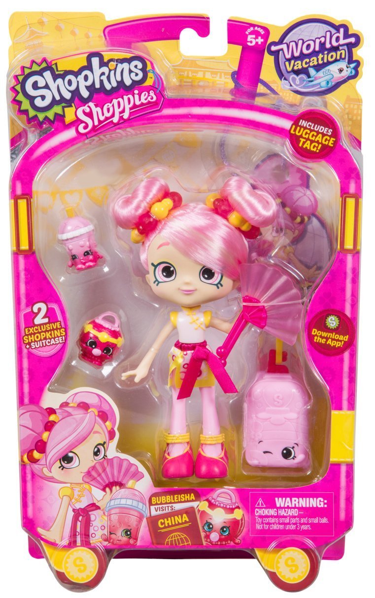 SHOPKINS SHOPPIES S8 W2 THEMED DOLL SINGLE PACK BUBBLEISHA