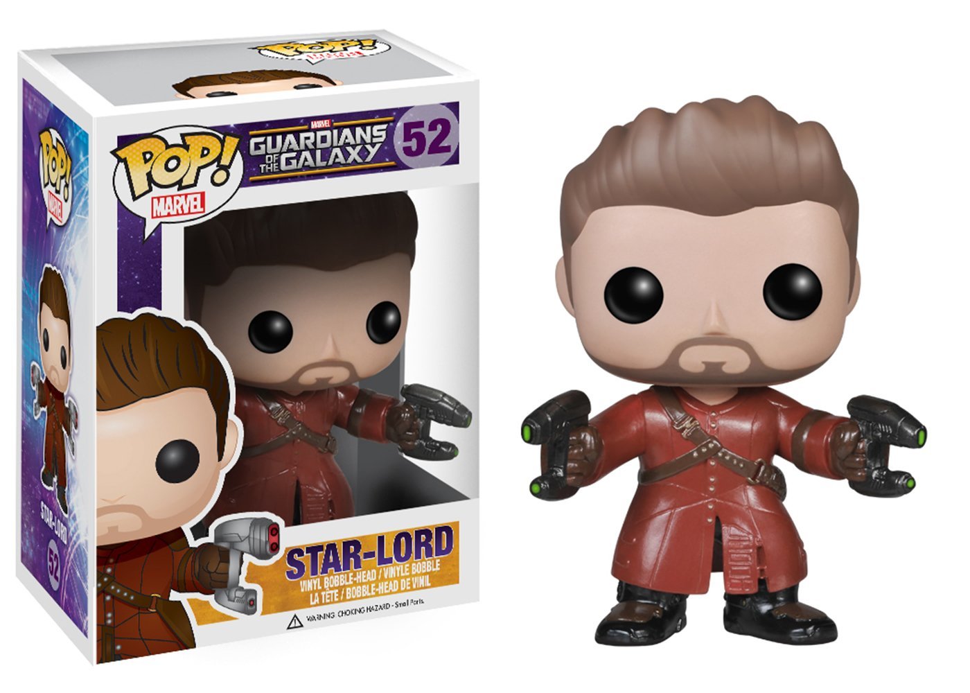FUNKO POP! MARVEL GUARDIANS OF THE GALAXY VINYL BOBBLE-HEAD STAR-LORD UNMASKED