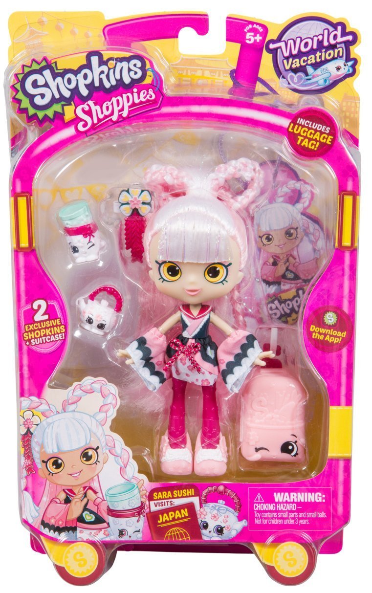 SHOPKINS SHOPPIES S8 W2 THEMED DOLL SINGLE PACK SARA SUSHI