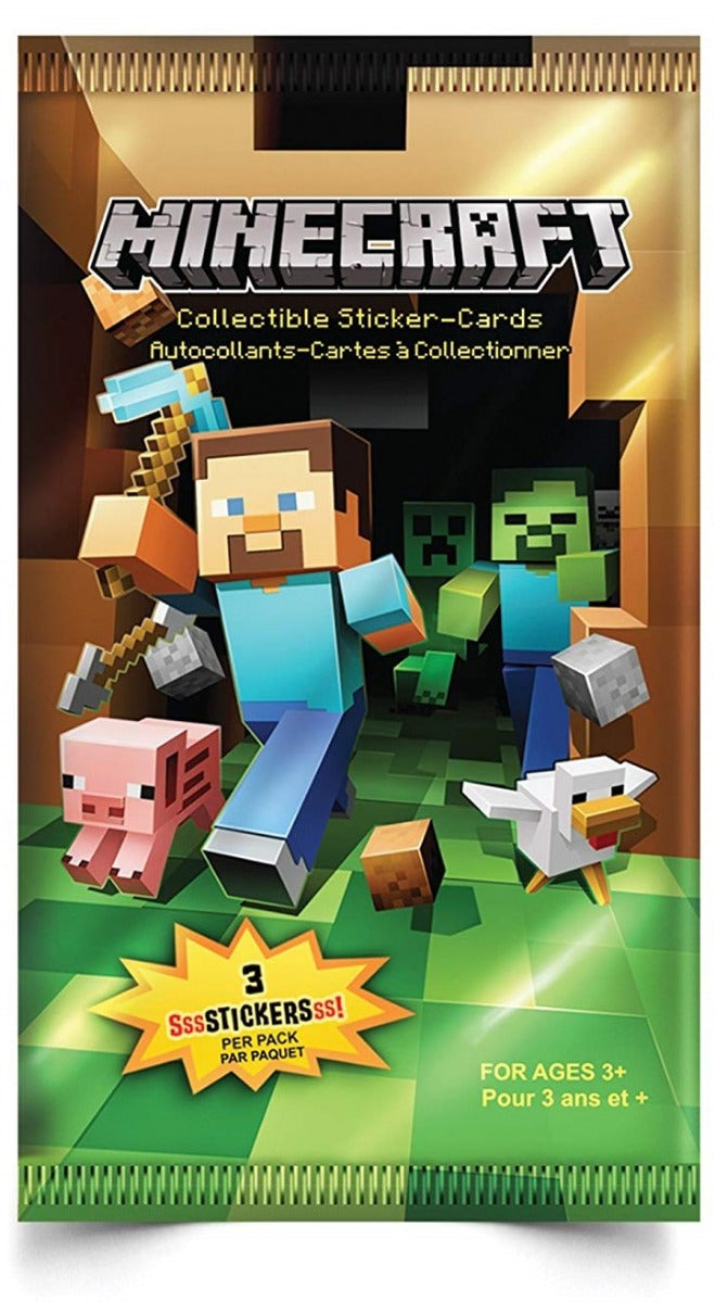 MINECRAFT TRADING CARDS COLLECTIBLE STICKER PACK