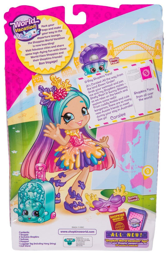 SHOPKINS SHOPPIES S8 W2 THEMED DOLL SINGLE PACK CORALEE