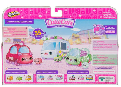 CUTIE CARS SHOPKINS S1 3 PACK CANDY COMBO