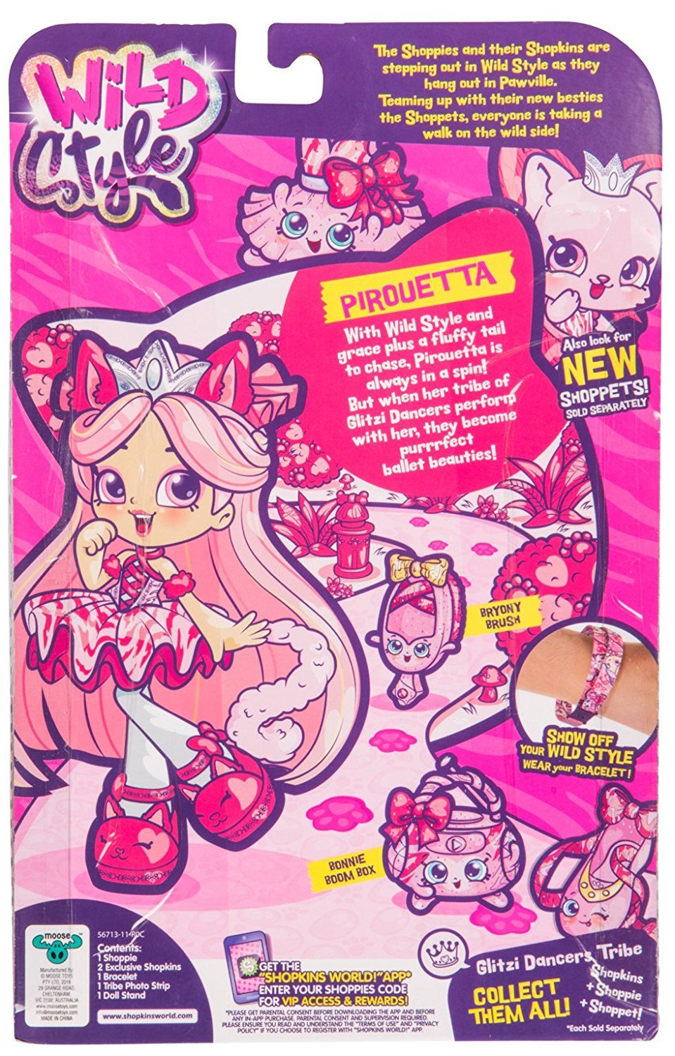 SHOPKINS SHOPPIES S9 WILD STYLE SINGLE PACK W1 PIROUETTA