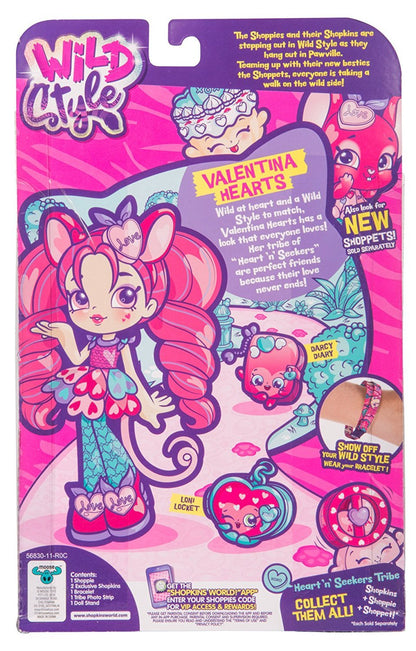 SHOPKINS SHOPPIES S9 WILD STYLE SINGLE PACK W2 VALENTINA HEARTS