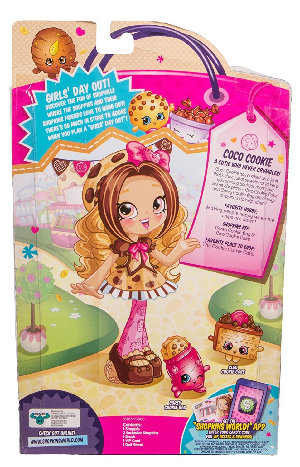 SHOPKINS SHOPPIES S4 SINGLE PACK W1 COCO COOKIE