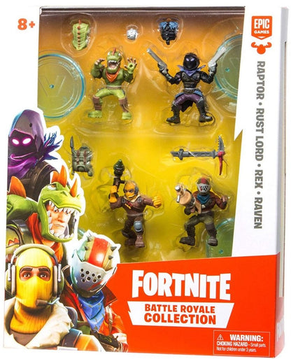 FORTNITE BATTLE ROYALE COLLECTION: SQUAD PACK (raptor, rust lord, rex, raven)